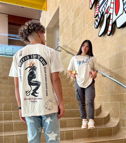 Break The Law Ivory Graffiti Shirt