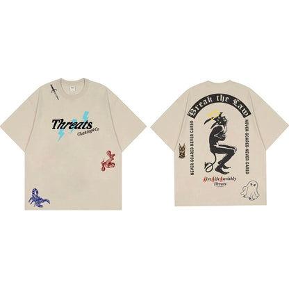 Break The Law Ivory Graffiti Shirt