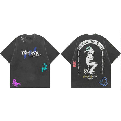 Break The Law Ivory Graffiti Shirt