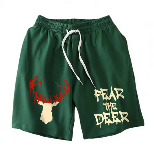 Fear The Deer Green Shorts